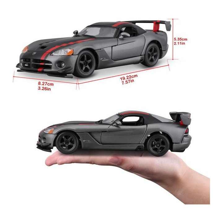 Bburago Dodge Viper SRT 10 ACR 1:24 stříbrná
