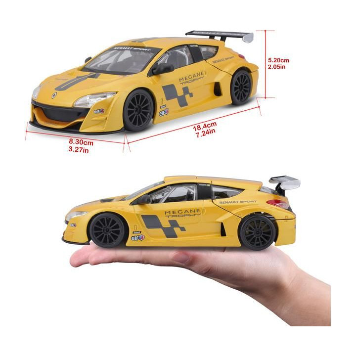 Bburago Renault Mégane Trophy 1:24 žlutá metalíza