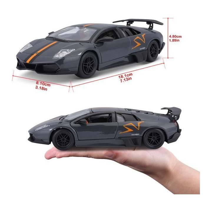 Bburago Lamborghini Murciélago LP 670-4 SV 1:24 China LE šedá metalíza