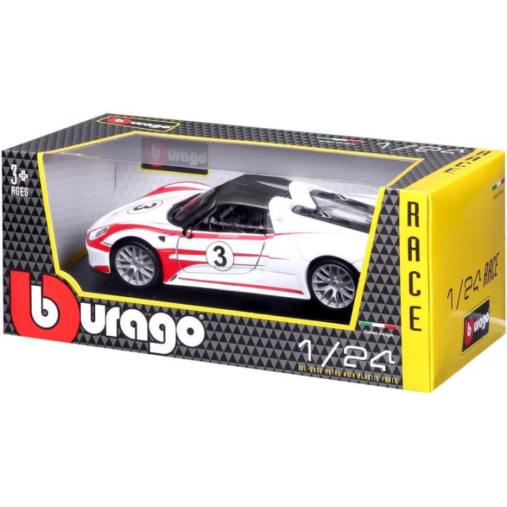 Bburago Porsche 918 Weissach 1:24 bílá