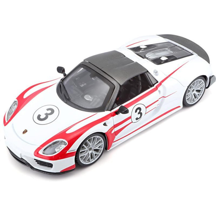 Bburago Porsche 918 Weissach 1:24 bílá