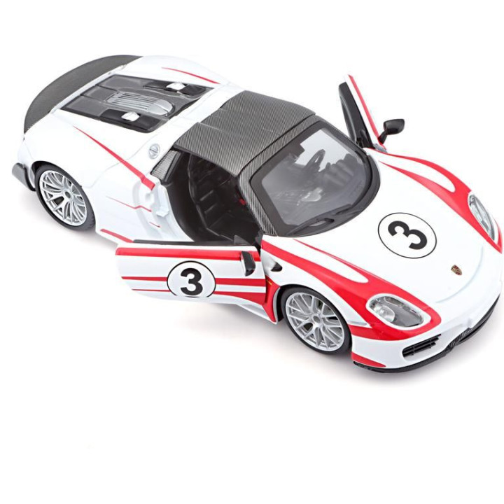 Bburago Porsche 918 Weissach 1:24 bílá