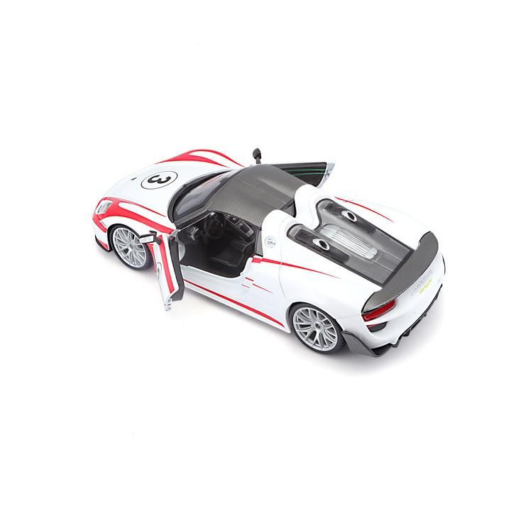 Bburago Porsche 918 Weissach 1:24 bílá