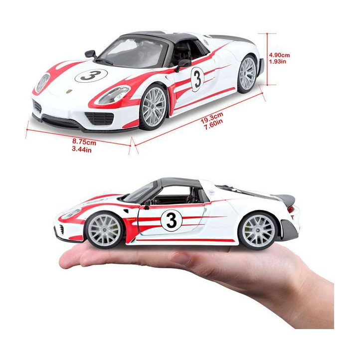 Bburago Porsche 918 Weissach 1:24 bílá