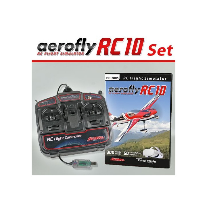 Aerofly RC10 na DVD pro Win8.1/10/11 s USB ovladačem