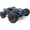 RC model auta Traxxas Rustler 4x4 ve vrcholné verzi Ultimate VXL s výkonným střídavým motor Velineon, stabilizací TSM, řadou hliníkových dílů, výkonnějším servem řízení, bezsponkovou karosérii, instalovanými telemetrickými senzory a RC soupravou TQi s Bluetooth modulem. Rychlost až 104 km/h.