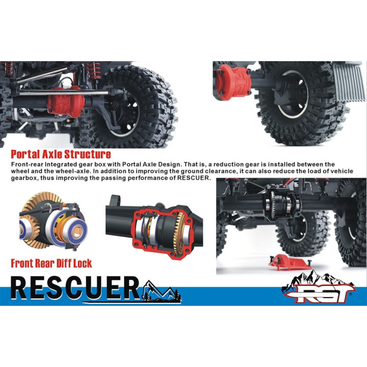 RESCUER 1/10 sada 2,4GHz, Černá