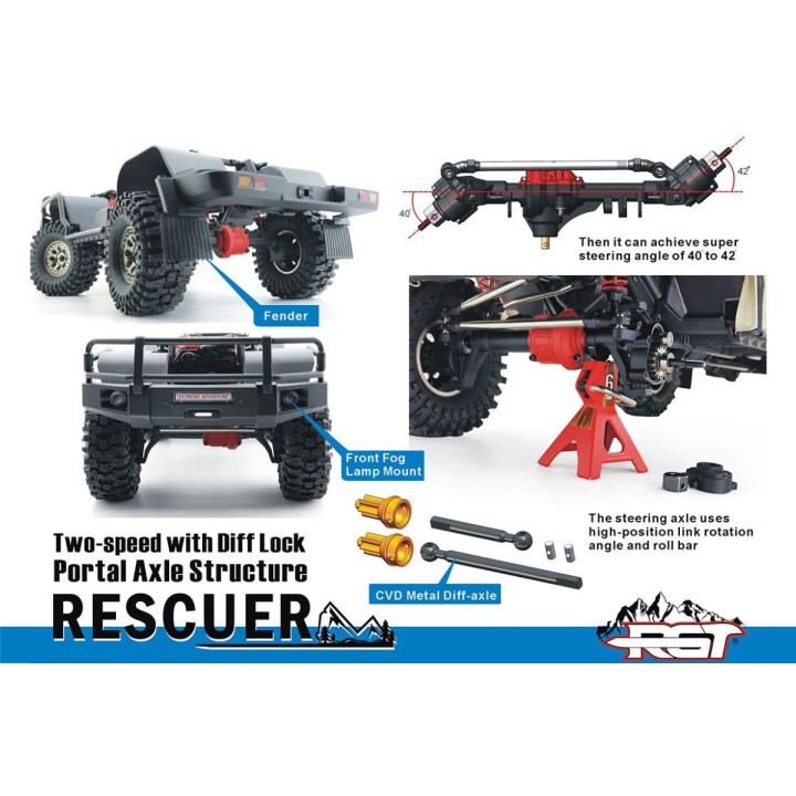 RESCUER 1/10 sada 2,4GHz, Černá