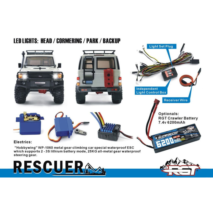 RESCUER 1/10 sada 2,4GHz, Černá