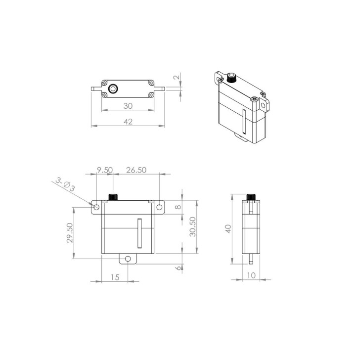 HBL6625MINI (0.10s/60°, 6.0kg.cm)