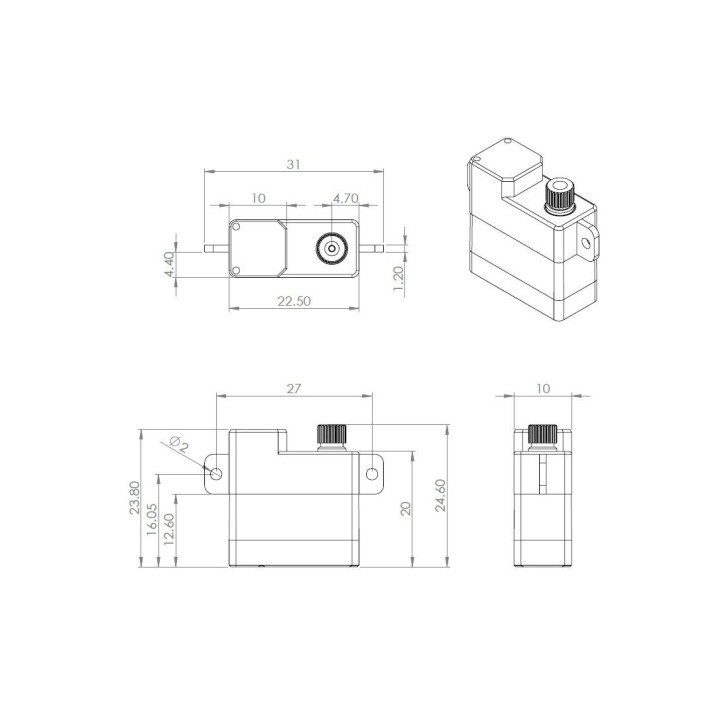 HV6110 (0.10s/60°, 3.4kg.cm)
