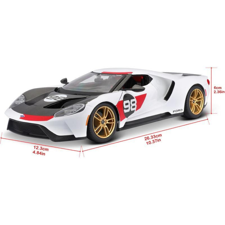 Maisto Ford GT Heritage 2021 1:18 bílá
