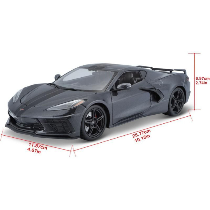 Maisto Chevrolet Corvette Stingray 2020 1:18 šedá