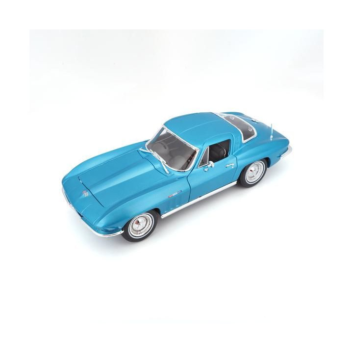 Maisto Chevrolet Corvette 1965 1:18 světle modrá metalíza