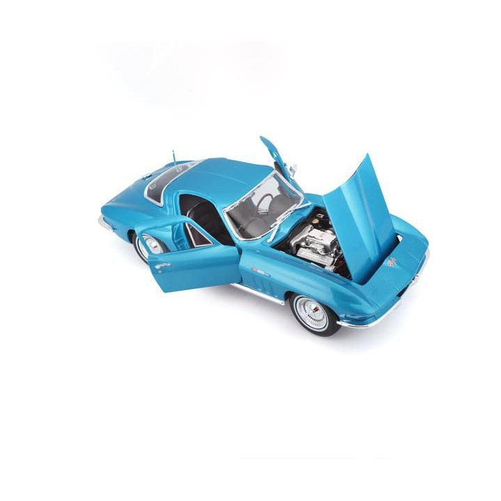 Maisto Chevrolet Corvette 1965 1:18 světle modrá metalíza