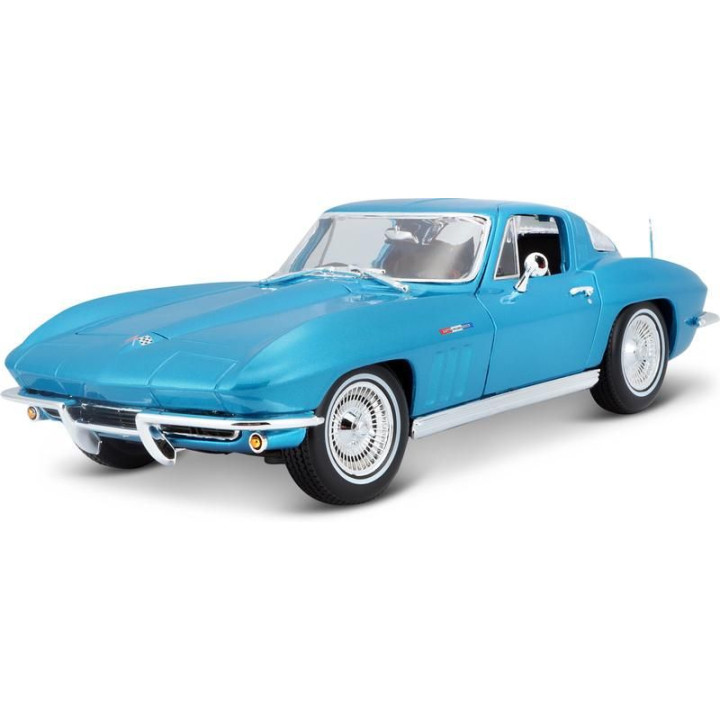 Maisto Chevrolet Corvette 1965 1:18 světle modrá metalíza