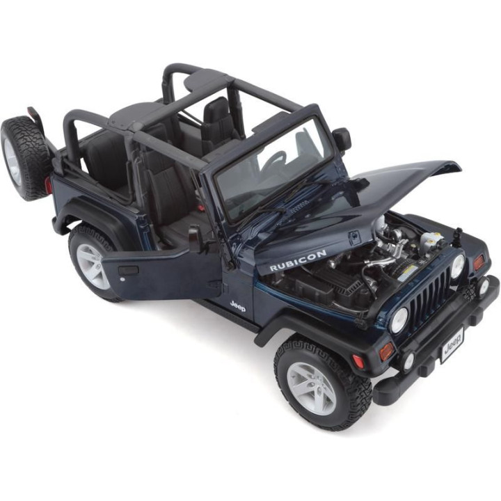 Maisto Jeep Wrangler Rubicon 1:18 modrá metalíza