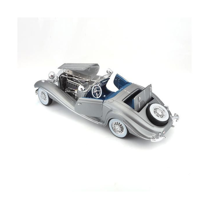 Maisto Mercedes-Benz 500 K Typ Specialroadster 1936 1:18 šedá metalíza