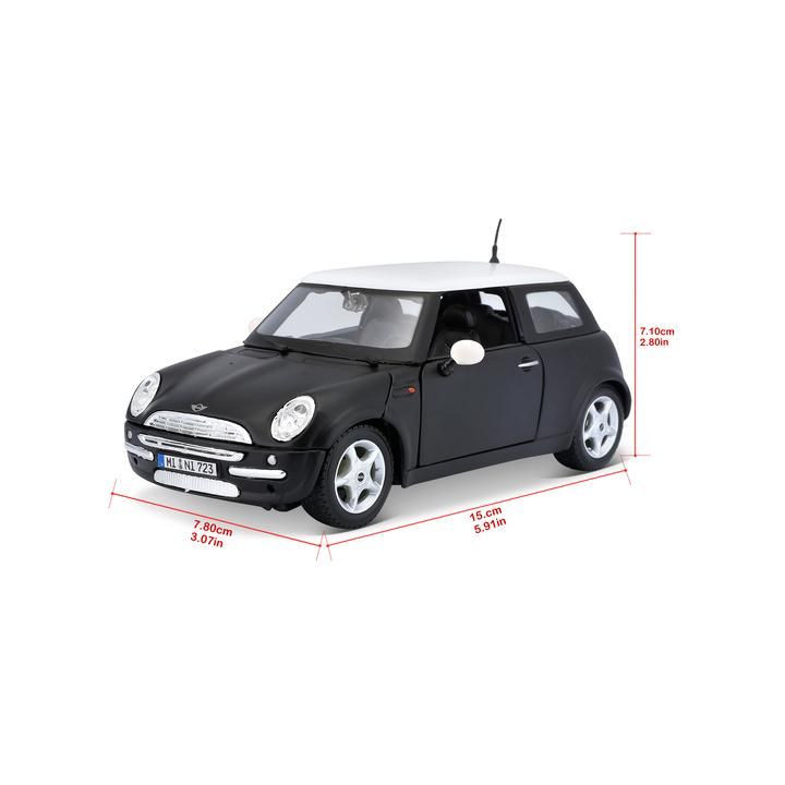 Maisto Mini Cooper 1:24 černá matná