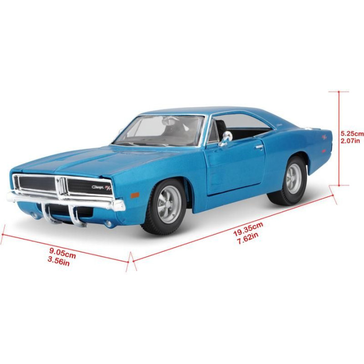 Maisto Dodge Charger R/T 1969 1:25 modrá metalíza