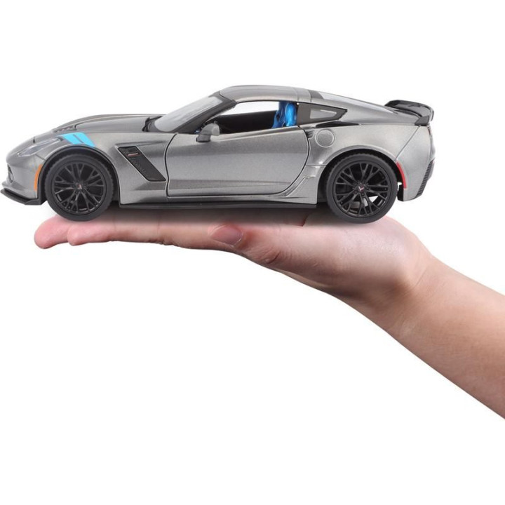 Maisto Corvette Grand Sport 2017 1:24 šedá metalíza