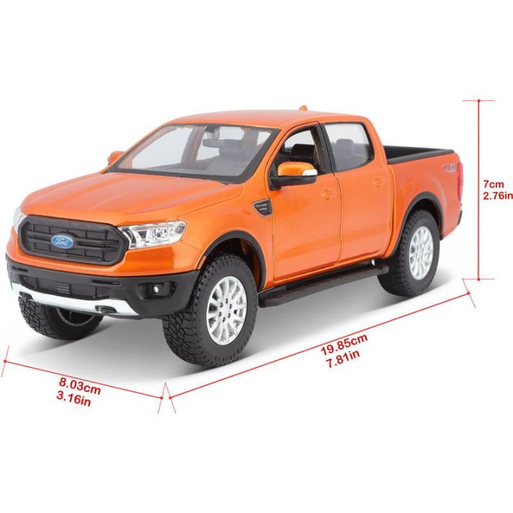 Maisto Ford Ranger 2019 1:27 oranžová metalíza