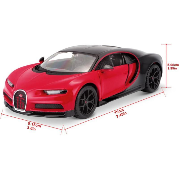 Maisto Bugatti Chiron Sport 1:24 červeno-černá