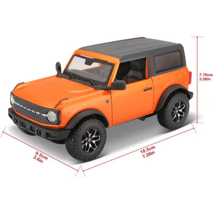 Maisto Ford Bronco 2021 1:24 oranžová metalíza