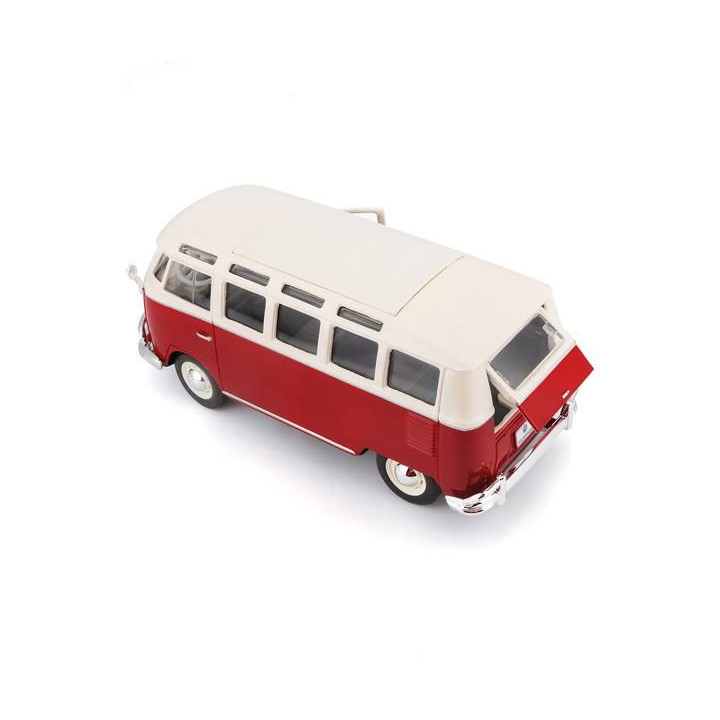 Maisto Volkswagen Van Samba 1:25 bílo/červená
