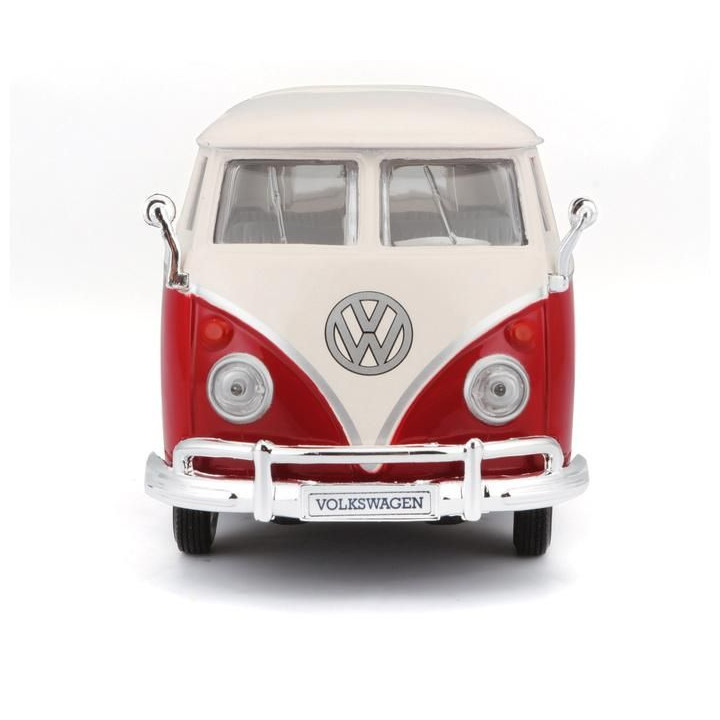 Maisto Volkswagen Van Samba 1:25 bílo/červená