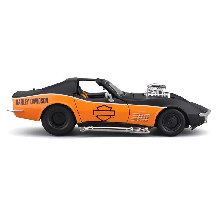 Maisto Harley-Davidson Custom - Chevrolet Corvette 1970 1:24