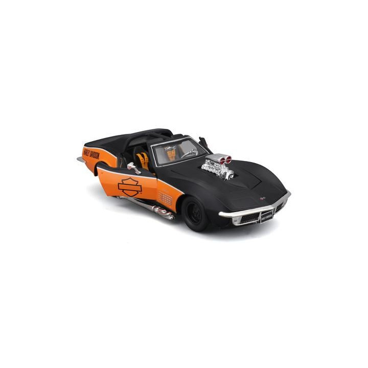 Maisto Harley-Davidson Custom - Chevrolet Corvette 1970 1:24
