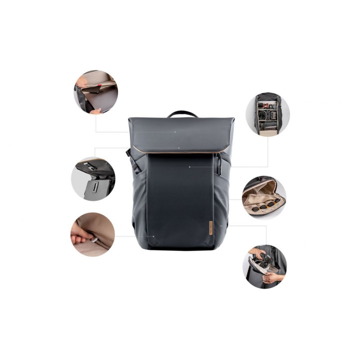 PGYTECH OneGo Air Backpack 20L (Obsidian Black) (P-CB-060)