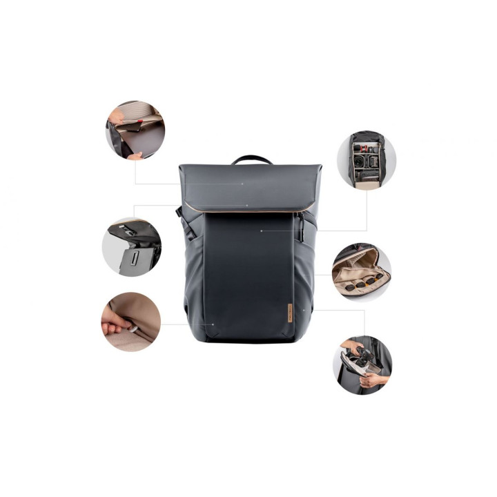 PGYTECH OneGo Air Backpack 25L (Obsidian Black) (P-CB-063)