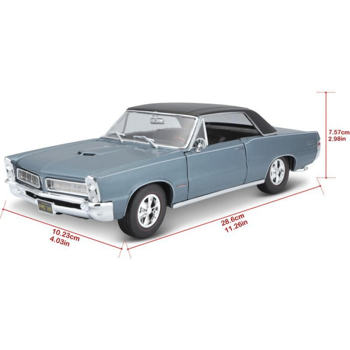 Maisto Pontiac GTO 1965 1:18 modrá metalíza