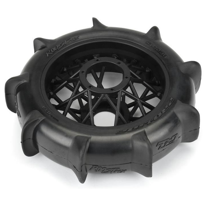 Pro-Line kolo 1:4, pneu Roost MX Sand/Snow Paddle zadní, disk černý (1): PROMOTO-MX
