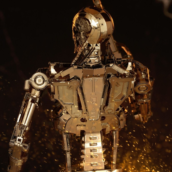 Metal Earth Luxusná oceľová stavebnica The Terminator Endoskeleton T-800