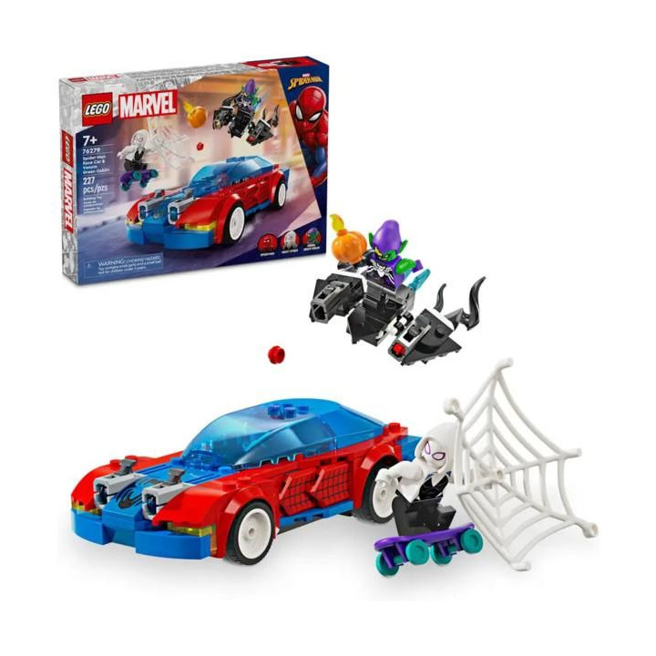 LEGO Marvel - Spider-Manovo závodní auto a Venom Zelený goblin