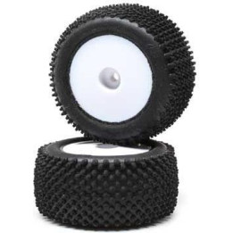 Losi kolo s pneu Pin, zadní, blý disk (2): Mini-T 2.0