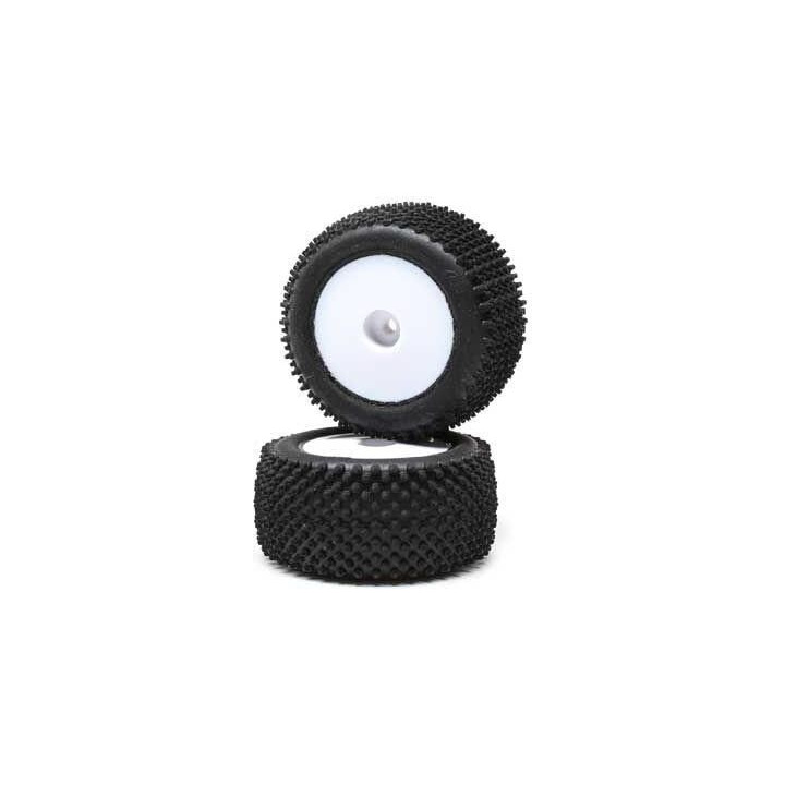 Losi kolo s pneu Pin, zadní, blý disk (2): Mini-T 2.0