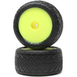 Losi kolo s pneu BK Bar, zadní, žlutý disk (2): Mini-B