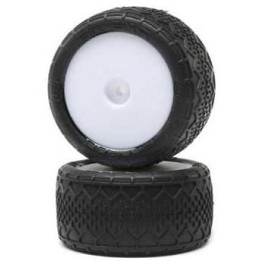 Losi kolo s pneu BK Bar, zadní, bílý disk (2): Mini-B