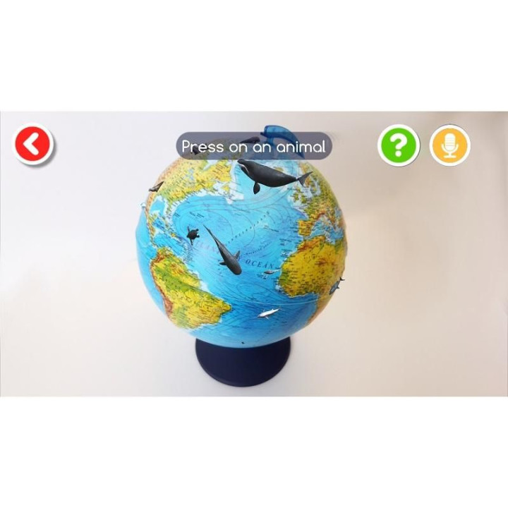 Alayskys glóbus 25cm s reliéfem CZ