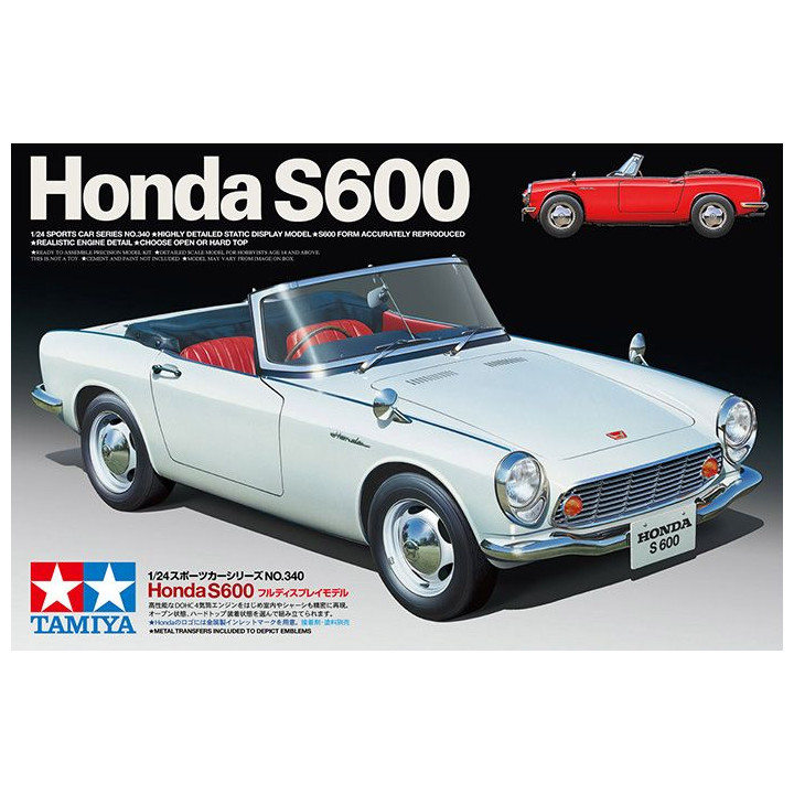 Tamiya 1:24 Honda S600 Convertible/Hardtop