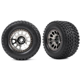 Traxxas kolo 4.3/5.7", disk XRT Race černý chrom, pneu Gravix (pár)
