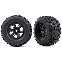 Traxxas kolo 4.3/5.7", disk X-Maxx černý, pneu Sledgehammer (pár)