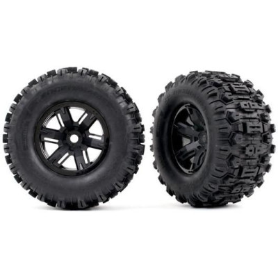 Traxxas kolo 4.3/5.7", disk X-Maxx černý, pneu Sledgehammer (pár)