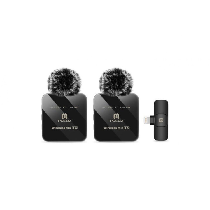 2in1 2.4GHz Lightning Wireless Lavalier Microphone (With Battery)