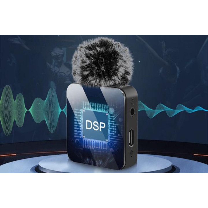 2in1 2.4GHz Lightning Wireless Lavalier Microphone (With Battery)