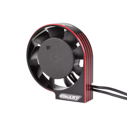 Ultra High Speed hliníkový větráček 40mm, černo/červený - 6-8,4V - konektor BEC černý